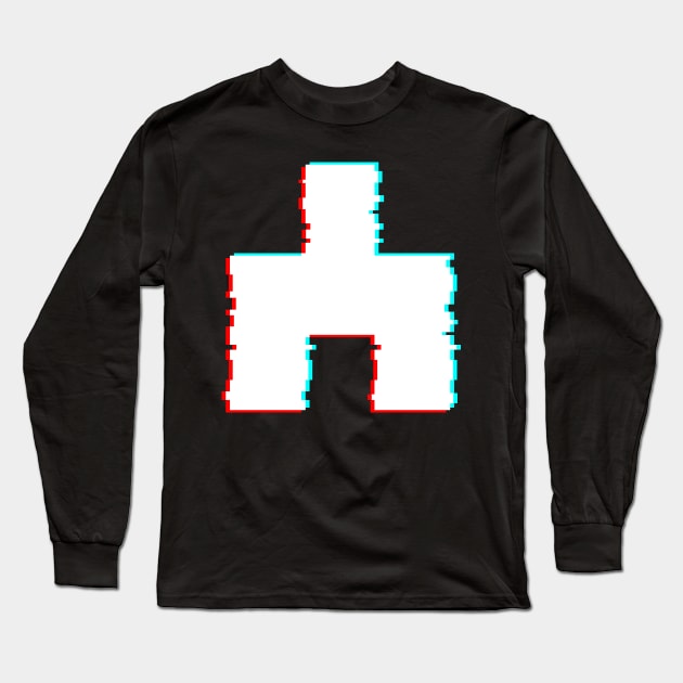 White Bear / Bandersnatch Glitched Long Sleeve T-Shirt by Meta Cortex